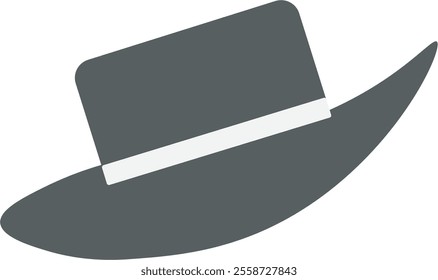 Gray and White SPY Hat Vector