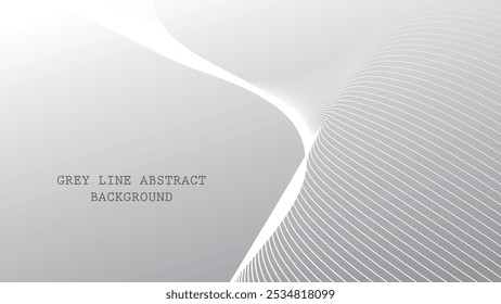 Fondo abstracto de líneas onduladas de rayas grises y blancas