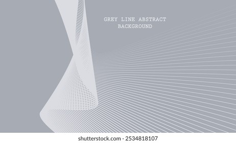 Fondo abstracto de líneas onduladas de rayas grises y blancas