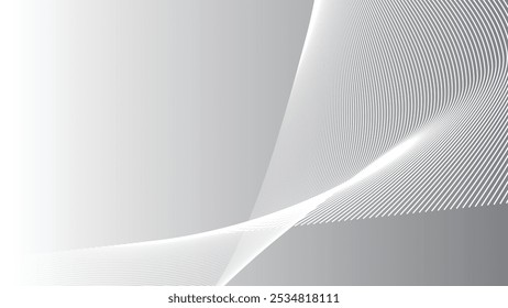 Grau-weiße Streifen gewellte Linien abstrakter Hintergrund