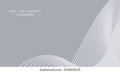 Fondo abstracto de líneas onduladas de rayas grises y blancas