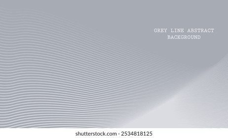Gray and white stripes wavy lines abstract background