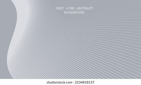 Fondo abstracto de líneas onduladas de rayas grises y blancas