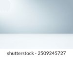 Gray and white Studio background. Space for selling products on the website. Gray and white Background Empty Room Studio with table. Vector illustration.