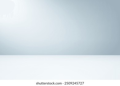 Fondo de estudio gris y blanco. Espacio para la venta de productos en el Sitio web. Fondo gris y blanco Habitación vacía Estudio con mesa. Ilustración vectorial.