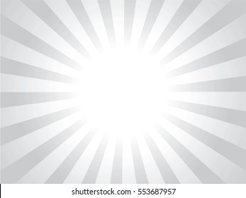 gray and white Sunburst Pattern. Sunburst background.  Vector illustration.