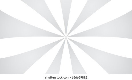 Gray And White Sunburst Pattern Background. Rays. Radial. Abstract. Vector Illustration