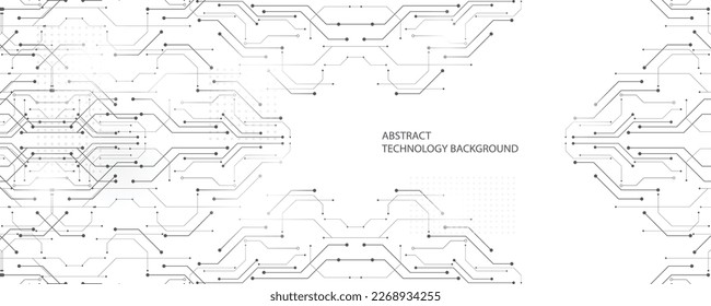 Gray white technology background, cutting-edge technology and science line design, can be used as a background image in various ways.