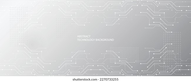 Gray white technology background, cutting-edge technology and science line design, can be used as a background image in various ways.