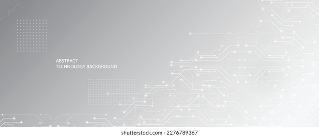 Gray white technology background, cutting-edge technology and science line design, can be used as a background image in various ways.