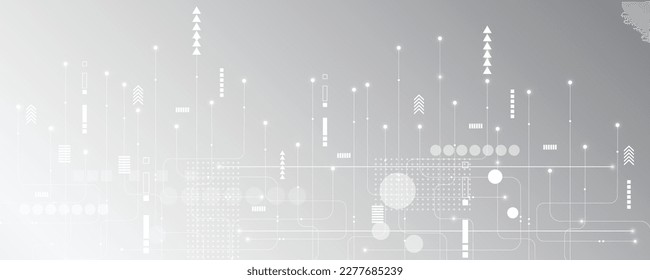 Gray white technology background, cutting-edge technology and science line design, can be used as a background image in various ways.