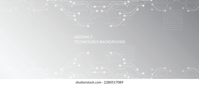 Gray white technology background, cutting-edge technology and science line design, can be used as a background image in various ways.