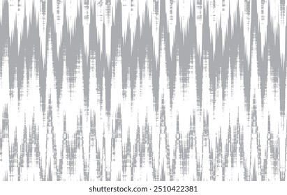 Textura branca cinza étnica artesanal bela arte Ikat. Ikat étnica tribal, boho cores papel de parede sem costura. Etnia Ikat abstrato arte de fundo. Ilustração para saudação