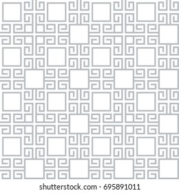 Gray and white texture ethnic style seamless pattern. Abstract geometric print. Ethnic hipster wallpaper. Monochrome vector background
