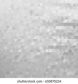 Gray white texture with ,mesh of triangles and rhombus. Geometric, mosaic style.