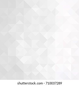 Gray White texture with mesh of triangles. Mosaic geometric style. Shades of silver.