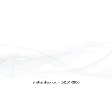 Gray and white wave background Soft design