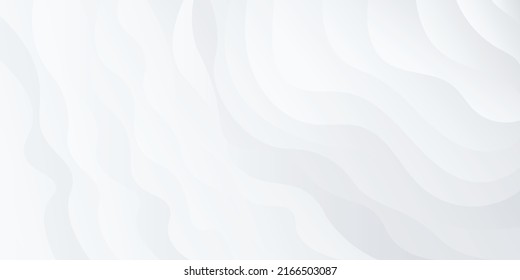 Onda gris y blanca fluyendo moderna con fondo abstracto vectorial liso y limpio Onda blanca diseño de fondo abstracto moderno.Fondo de onda gris y blanco abstracto, ilustración, vector