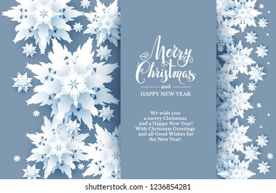 Gray winter card