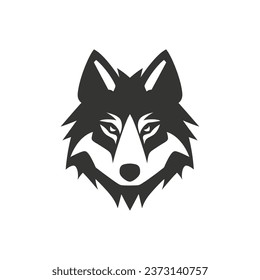 Gray Wolf Icon on White Background - Simple Vector Illustration