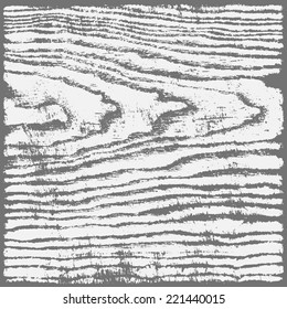 Gray wood texture background in square format. Empty natural pattern swatch template. Realistic plank with annual years circles. Vector illustration design elements in 8 eps