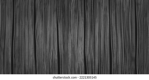 Gray wooden texture with vertical veins. Vector wood background. Lining boards wall. Dried planks