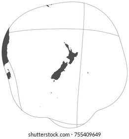Gray world in different cartographic projections. 30 degrees grid of Meridians and parallels.