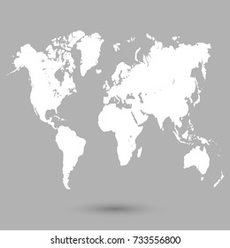 Gray world map