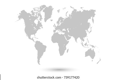 Gray world map