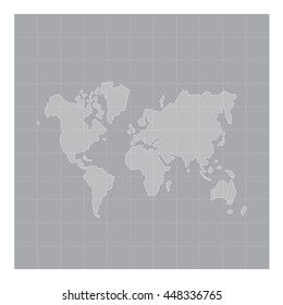 Gray World Map blank Illustration