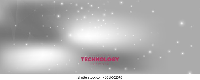 Gray Wormhole Pattern. Technology Background. Data Software. Cosmic Virtual Connection. Gradient Wireless Texture. Technology Architecture. Particle Contemporary. Gradient Wireframe Banner.