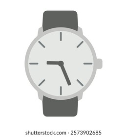 Gray Wrist Watch Icon Vector Illustration