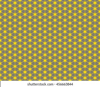Gray and yellow seamless circular pattern vector