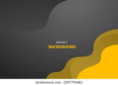 Gray and yellow wave abstract background with space for text and message. template design