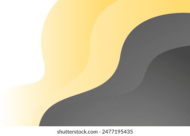 Gray and yellow wave modern background texture white pattern. template design	