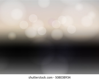Gray,black  blurred blue bokeh effect vector background