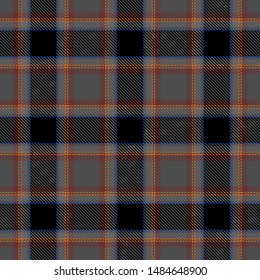 Gray,Black,Orange,Blue and Brown Tartan Plaid Scottish Seamless Pattern. Texture from tartan, plaid, tablecloths, shirts, clothes, dresses, bedding, blankets and other textile.