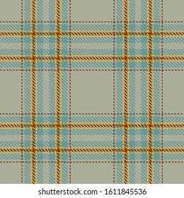 Gray,Blue,Brown,Orange and Yellow-Green Tartan Plaid Scottish Seamless Pattern. Texture from tartan, plaid, tablecloths, shirts, clothes, dresses, bedding, blankets and other textile.