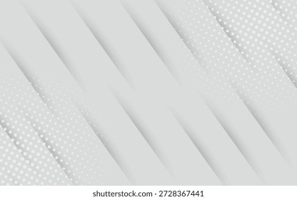 Fondo abstracto blanco grisáceo con patrón moderno de líneas rayadas. Diseño geométrico minimalista con combinación de puntos de semitono para portada, Anuncio, folleto y certificado. VOL. 3