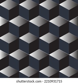 Grayscale 3 dimensional cubic blocks stepped blocks eps 10 vector.