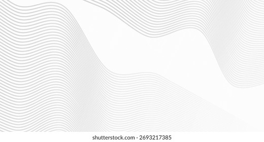 Um plano de fundo abstrato em tons de cinza com linhas curvas finas cria uma sensação de profundidade. As linhas são mais densas à esquerda, desvanecendo-se para o lado direito.