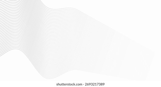 Um plano de fundo abstrato em tons de cinza com linhas curvas finas cria uma sensação de profundidade. As linhas são mais densas à esquerda, desvanecendo-se para o lado direito.