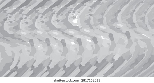 Grayscale abstract composition showing repeated walking silhouettes in motion blur, forming rhythmic wave-like patterns and layered textures. Evokes movement, anonymity, time-lapse and modern minimalist design for backgrounds.