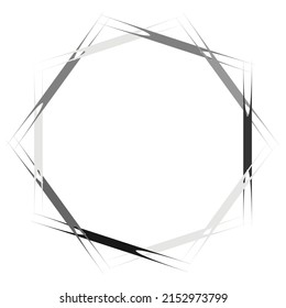Grayscale abstract mandala, motif shape. Abstract logo element. Circular geometric mandala, motif shape (Series)