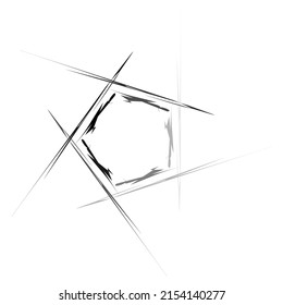 Grayscale abstract mandala, motif shape. Abstract logo element. Circular geometric mandala, motif shape (Series)