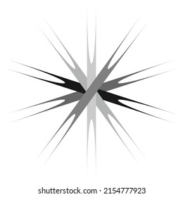 Grayscale abstract mandala, motif shape. Abstract logo element. Circular geometric mandala, motif shape (Series)