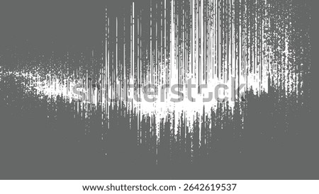 Grayscale abstract texture featuring dense vertical white brush strokes against a dark gray backdrop. The white paint shows varying densities and textures creating a distressed grunge effect.