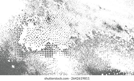 Textura abstrata em tons de cinza com uma mistura de padrões manchados e pontilhados formas irregulares e densidades variadas de tons de cinza criando um efeito manchado