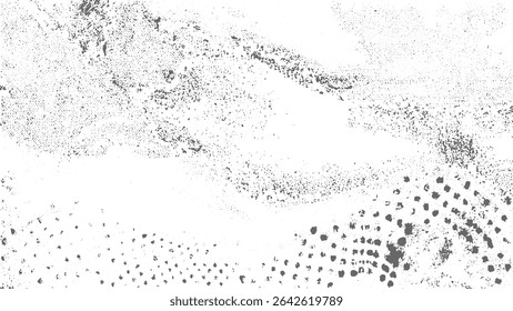 Textura abstrata em tons de cinza com uma base branca sobreposta com densidades variadas de partículas cinzas e manchas criando um efeito grunge manchado.