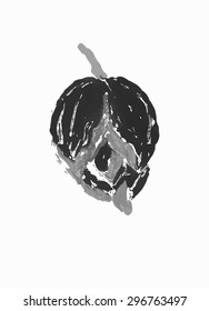 Grayscale abstract tulip